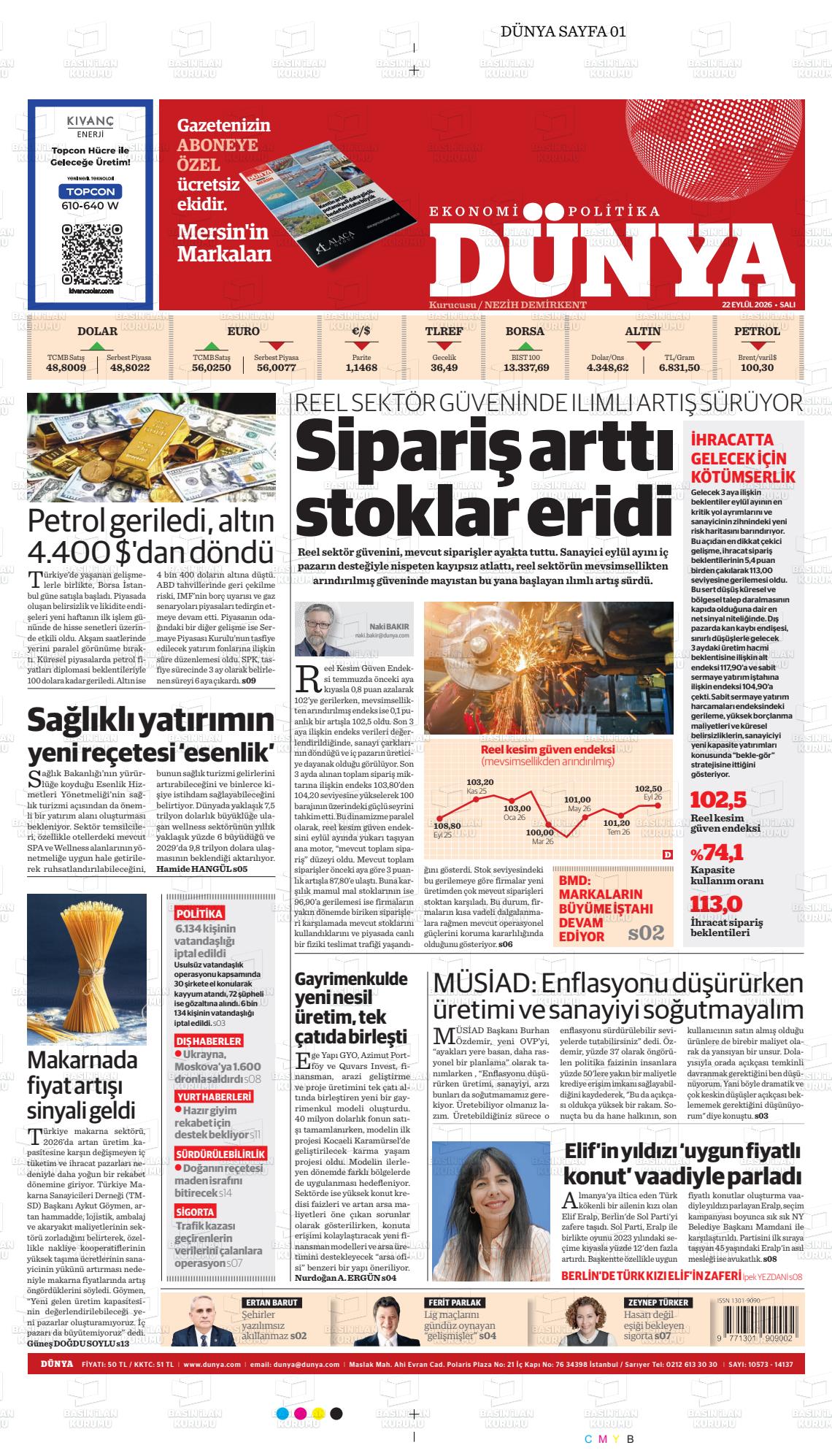 DÜNYA EKONOMİ-POLİTİKA manşet