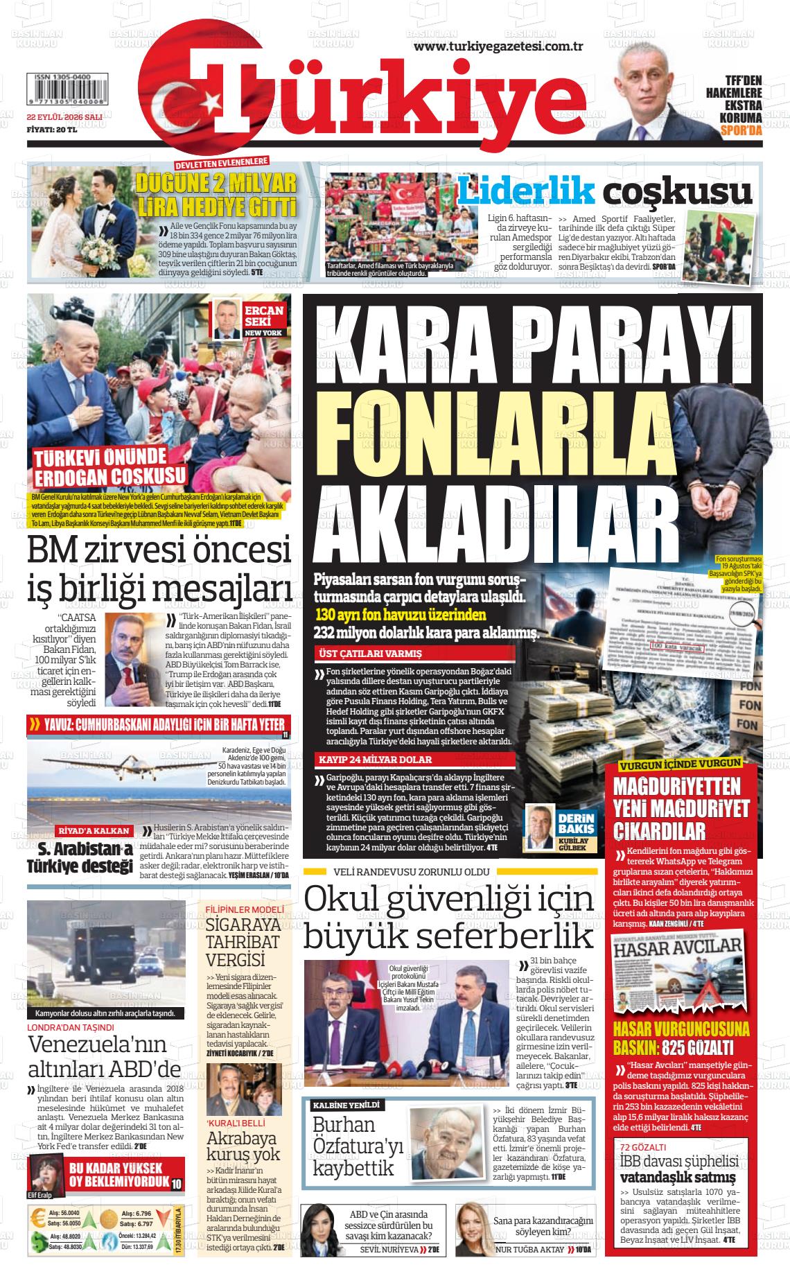 TÜRKİYE manşet