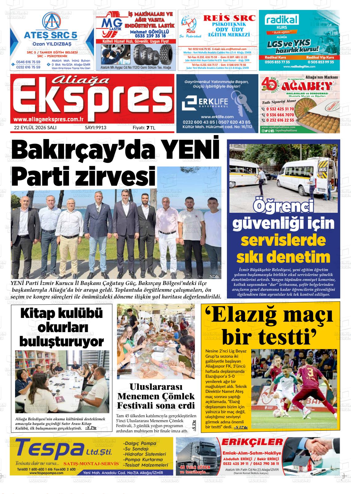 ALİAĞA EKSPRES manşet