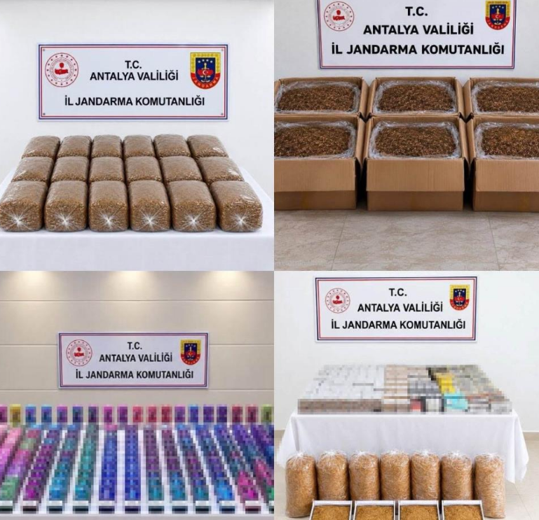 Antalya’da kaçak tütün operasyonu: 500 kilo tütün ele geçirildi