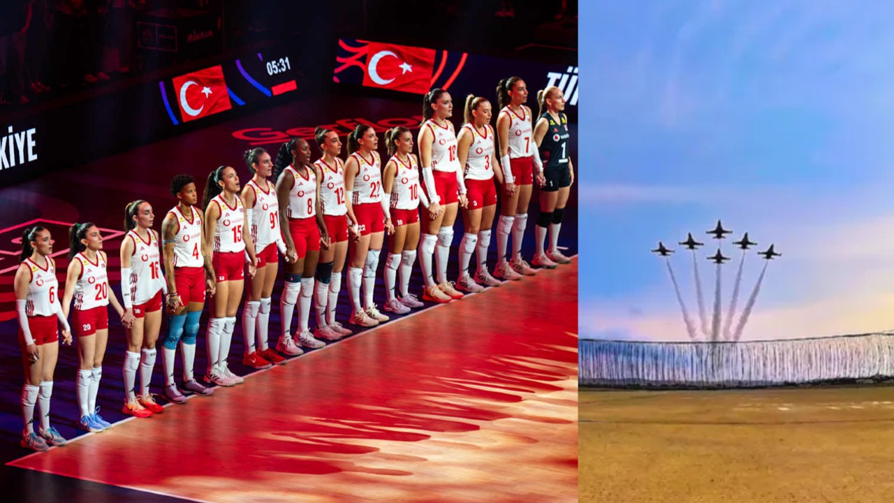 Türk Yıldızları’ndan Filenin Sultanları’na Gökyüzünde Özel Şampiyonluk Selamı!